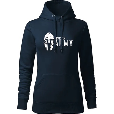 DRAGOWA дамски суитшърт с качулка, Spartan Army, тъмносин, 320г/м2 (5965)