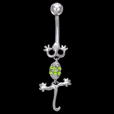 Marre piercing do pupíku tančící ještěrka LPLJ103