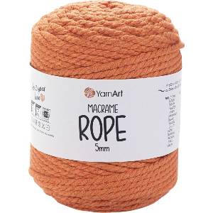 YARNART Macrame Rope 5 mm 5 mm 85 m 770 Light Orange юта (Macrame Rope 5 mm 770)