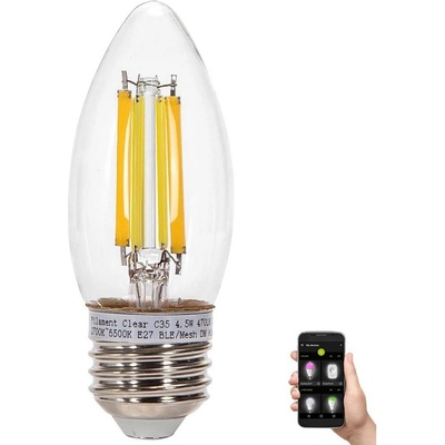 Aigostar B.V. LED Žiarovka FILAMENT C35 E27/4,5W/230V 2700-6500K