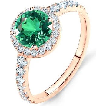 Image 1 of SAVICKI Годежен пръстен This is Love : розово злато, смарагд