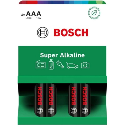 BOSCH Super Alkaline AAA 4 ks LR03SA4B-00