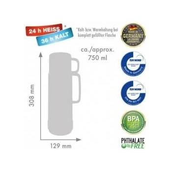ROTPUNKT Hiking thermos Series 40 0.75 l White-yellow
