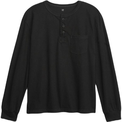 Gap LS VINTAGE HENLEY Chlapecké tričko černá