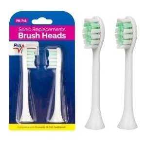 ProMedix tip Set of spare toothbrushes for PR-740, 2 pcs white (PR-745 W)