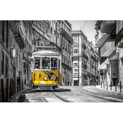 DIMEX ART Флизелинов фототапет жълт трамвай, лисабон 375 x 250 см