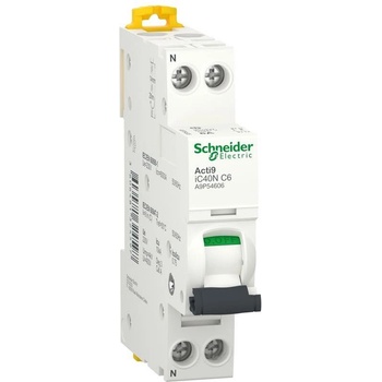 Schneider Electric SE Автоматичен прекъсвач Acti 9 iC40N 1P+N 6A крива C 6kA - A9P54606 (A9P54606)