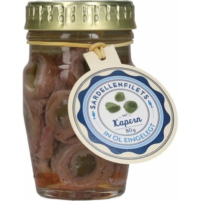 Savini sardely s kaparami 80 g
