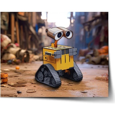 Sablio Plagát Wall-E robot Mesto - 60x40 cm