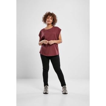 Urban Classics Дамска тениска в тъмночервен цвят Urban Classics Ladies Basic Shaped Tee cherry UB-TB3406-01151 - Тъмночервен, размер XXL