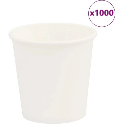 vidaXL Хартиени чаши за кафе 1000 бр. 4oz 100ml бели (4102790)