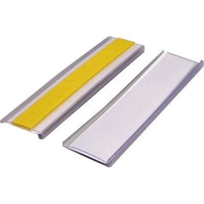 Samolepicí lišta, držák regálových štítků, typ V – 25×100 mm, balení 100 ks