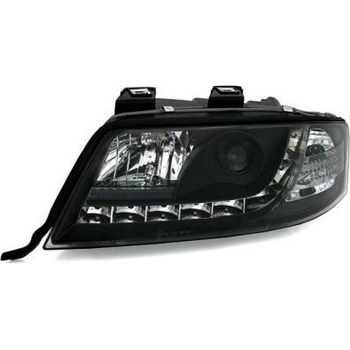 Sonar Кристални фарове за Audi A6 (1997-2001) / Allroad 1999-2005 с дневни светлини - черни