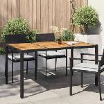 vidaXL Градинска маса Черно 150 x 90 x 75 cm полиратан (362544)