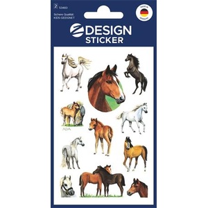 Avery zweckform Стикер, хартия, 2 листа, 76x120 mm, AVERY ZWECKFORM, "Z-Design No. 53483", блестящи коне (53483)