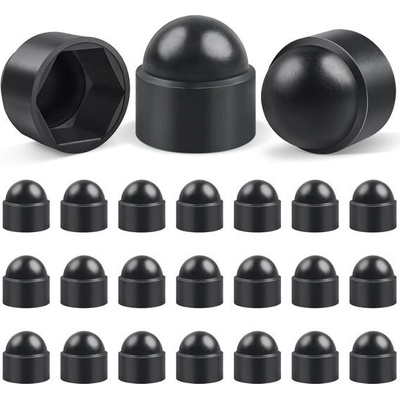 Jeboler plastové krytky šroubovací krytky M10, 25 kusů černé ochranné krytky na šrouby M10 (RAL – Zboží Mobilmania