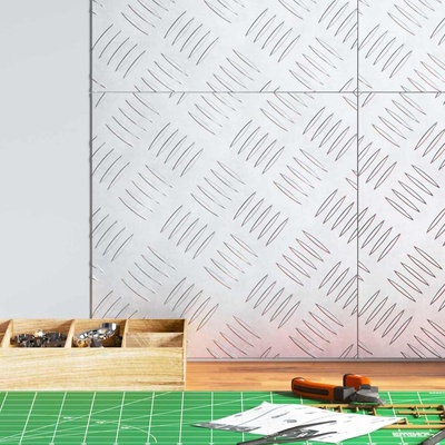 vidaXL Стъпало Квадратна 4 pcs Сребрист 30 x 30 cm Алуминий (4104284)