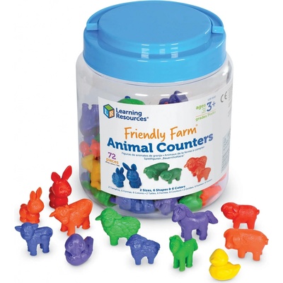 Learning Resources Sada zvířátka z Farmy 72 ks