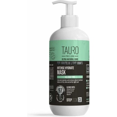 Tauro Pro Line Intenzivní hydratační maska TPL Ultra Natural Care pro bílou a světlou srst 400 ml