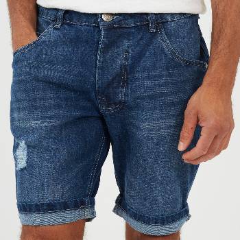 Brave Soul Къси панталони Brave Soul Distressed Denim Shorts - Light Blue Wash