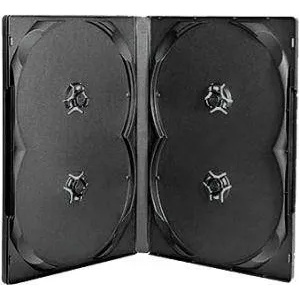  DVD-BOX 14 mm Четворна черна за DVD - в кашон 100 броя