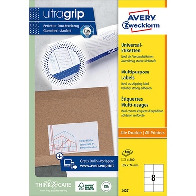 Avery Zweckform 3427 Samolepící etikety 105x74mm 800 ks bílá