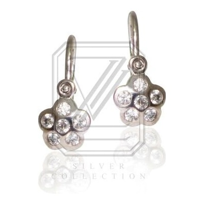 INFINITYSILVER Stříbrné dětské náušnice kytičky JULINKA 002101401681