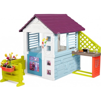 Smoby Domeček Frozen Disney Playhouse s kuchyňkou a zahrádkou