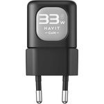 Havit Захранване за ел. мрежа с USB-A и USB-C изходи и технология за бързо зареждане - Havit Dual Wall Charger 33W (черен-сив) (UC230EU (KF2343627))