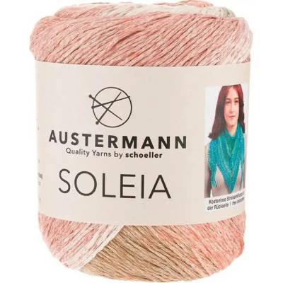 Austermann SOLEIA - 50% bavlna, 50% viskóza - Ručně pletací příze Barva: 01. puder