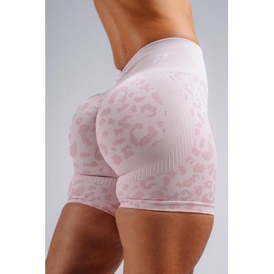 Kompresní push-up šortky s leopardím vzorem PRIMAL 856 Pink leopard