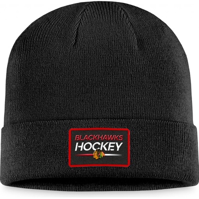 Fanatics pánská zimní čepice Chicago Blackhawks Authentic Pro Prime Cuffed beanie