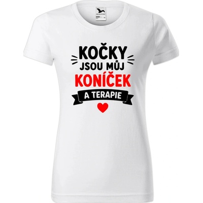 Bílé dámské tričko Kočky jsou můj koníček dárek pro chovatelku koček – Hledejceny.cz