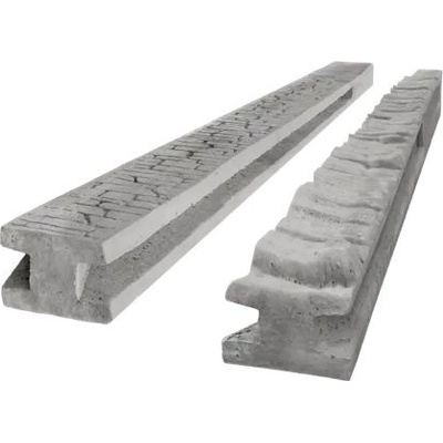Betonový sloupek průběžný na 1,0 m plot (150 cm) vzorovaný oboustranný (cena za 1 ks) - Hnědá