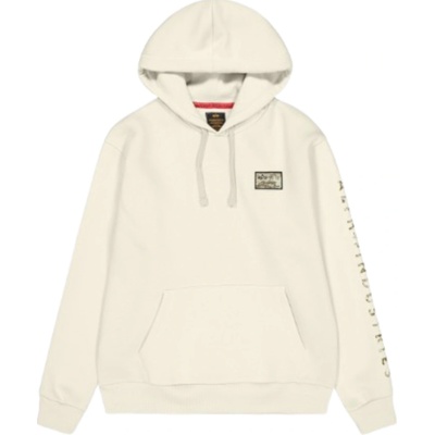 Alpha Industries Camo Sleeve Hoodie pánska mikina vintage white