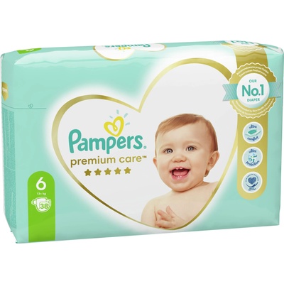 Pampers Бебешки пелени Pampers - Premium Care 6, 38 броя (1007000086)