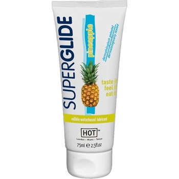 Image 1 of HOT Superglide Edible Waterbased Lubricant Pineapple 75ml