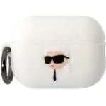 Karl Lagerfeld Кейс Karl Lagerfeld KLAP2RUNIKH за AirPods Pro 2, бял / бял, Silicone (KF001478-0)