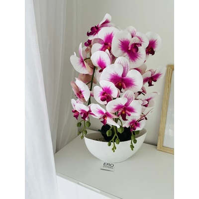 Umelá orchidea 1 Farba: Biela/ružová
