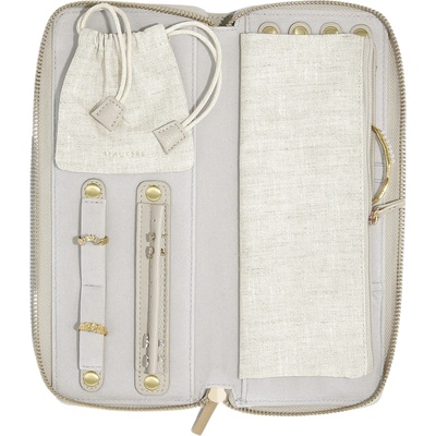 Stackers Пътна кутия за бижута с място за пръстени Stackers ленена светлобежова (76392)