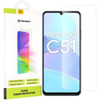 Techsuit защитно стъкло 9H за Realme C51/Note 50 - Прозрачен KP31005 (31005)