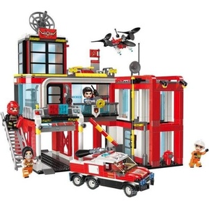 Qman Конструктор, Qman, MineCity, Противопожарна служба, 693 части (Q12014)