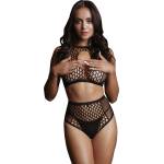 Le Désir Duo Net Key-Hole Bra Set Black XS-XL