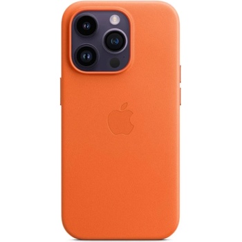 Image 1 of Apple Оригинален гръб Apple за iPhone 14 Pro Leather Case with MagSafe - Orange