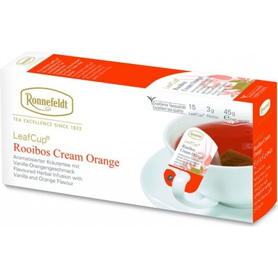 Ronnefeldt LeafCup Rooibos Orange čaj 15 x 3 g