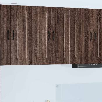 vidaXL Панел за миялна машина Kalmar Кафяв дъб 60 x 31 x 80 см (884701)