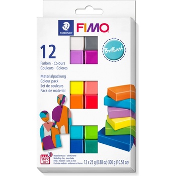 STAEDTLER К-т глина Staedtler Fimo Soft, 12цв. х25g, Brilliant (28008-А-BRILLIANT)