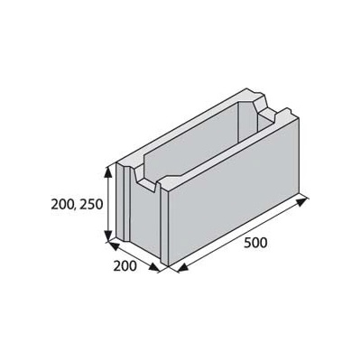 BEST ZTRACENÉ BEDNĚNÍ 20 výška 250mm, přírodní v.250/š.200/d.500