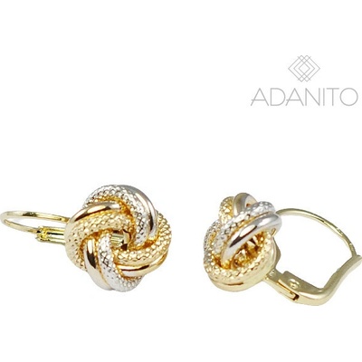 ADANITO BRN0545GSK Zlaté náušnice uzlíky z kombinovaného zlata