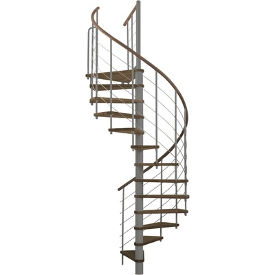 Minka Venezia Walnut průměr 160cm, dřevěné stupně a dřevěné madlo